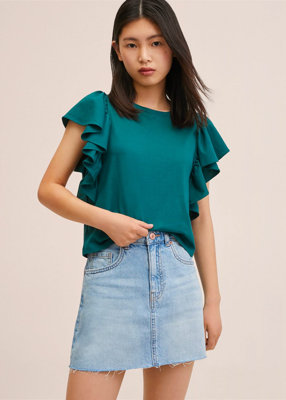 Frills cotton t-shirt - Image 2