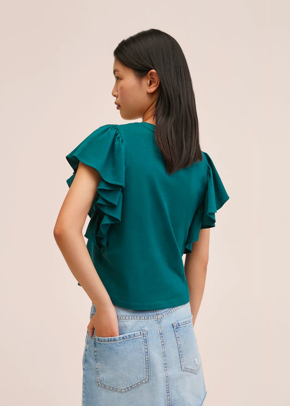 Frills cotton t-shirt - Image 3