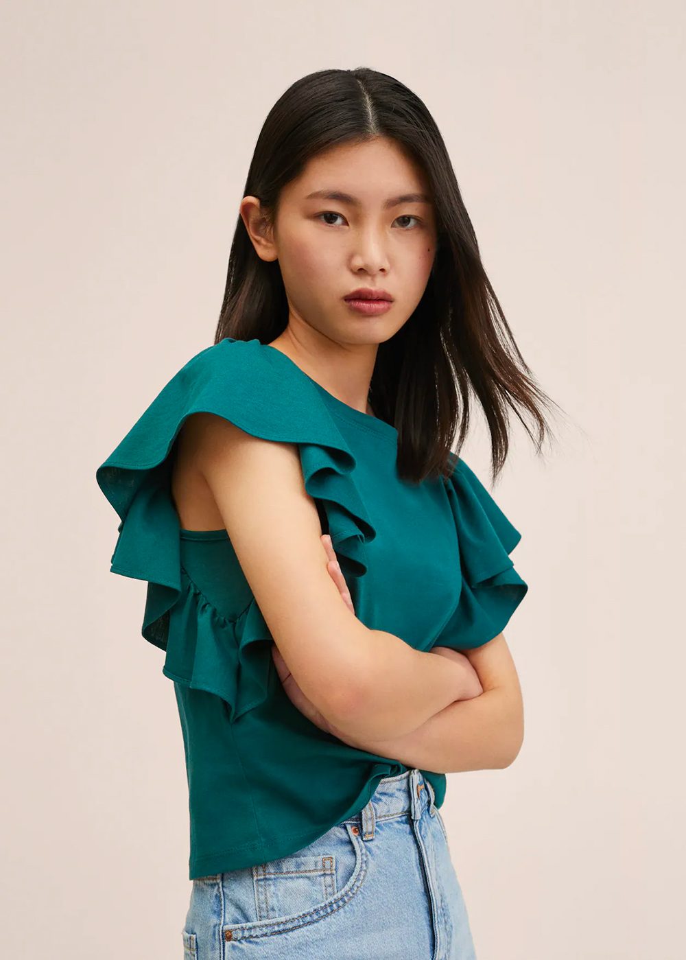 Frills cotton t-shirt - Image 4